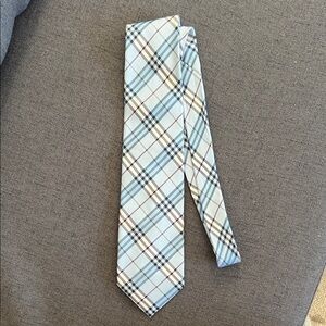 Burberry Plaid Men's Tie - Blue and White